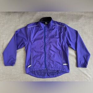 Canari Purple Cycling Windbreaker Jacket sz M Reflective Lightweight Bike Shell